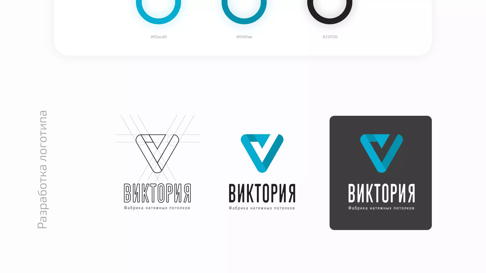 Разработка фирменного стиля компании по продаже и установке натяжных потолков в Верхней Пышме