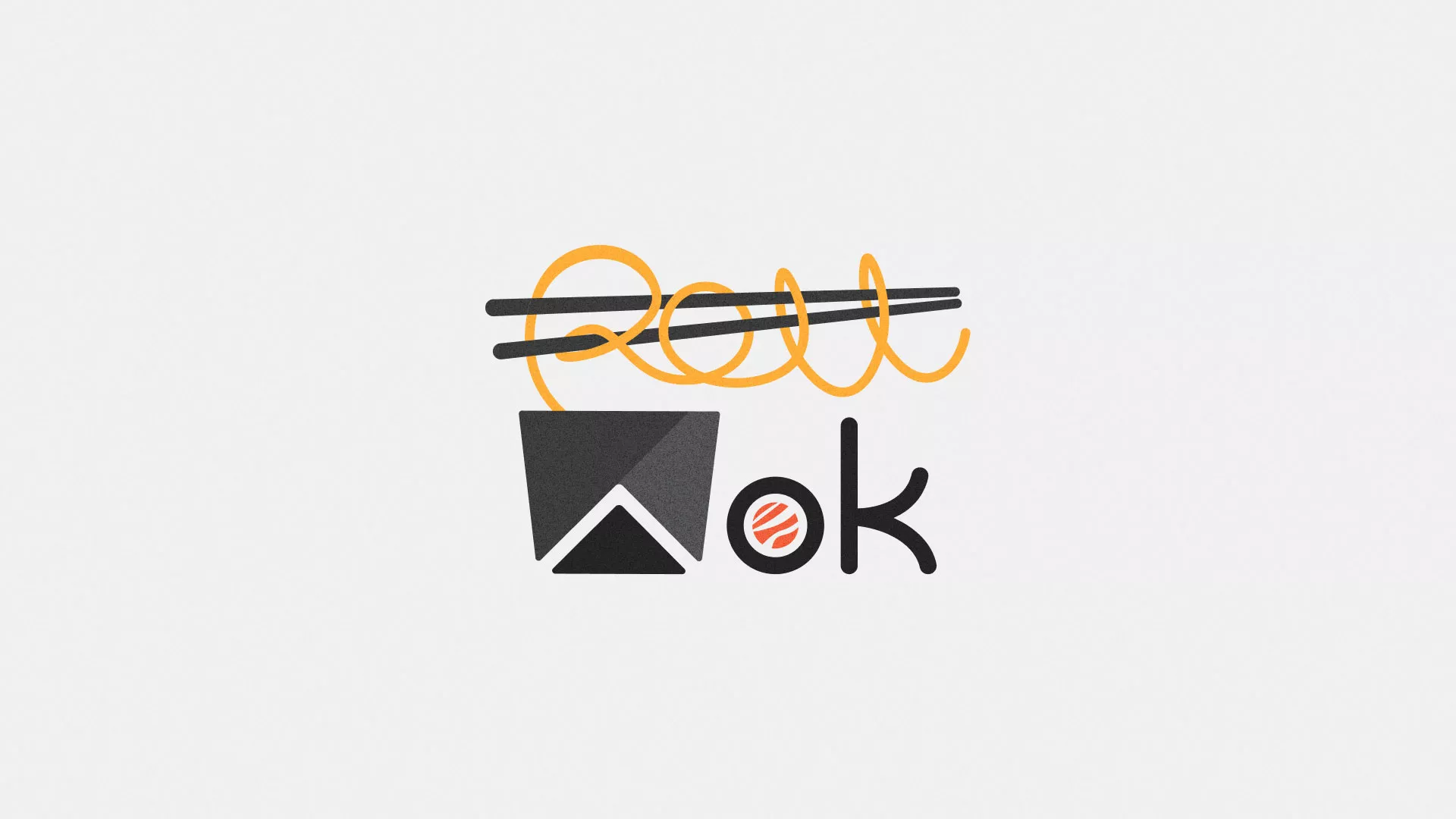 Разработка логотипа суши-бара «Roll Wok Club» в Верхней Пышме