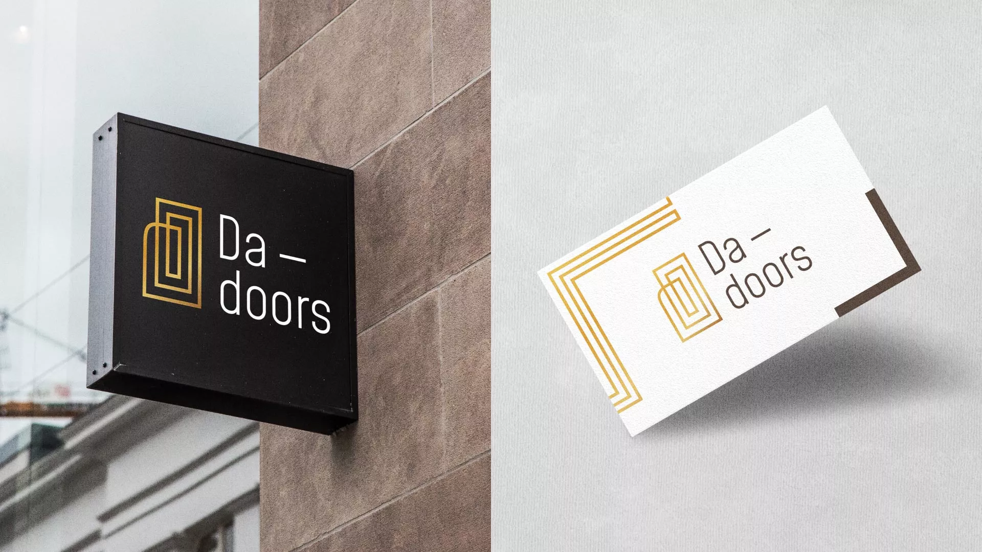 Разработка логотипа для компании «DA-DOORS» в Верхней Пышме
